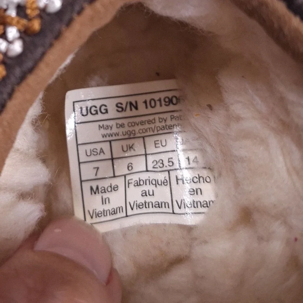 UGG Tasman II Slipper Toddler Size 7 Chestnut Suede Slip-on Baby 2-3T‎ EUC